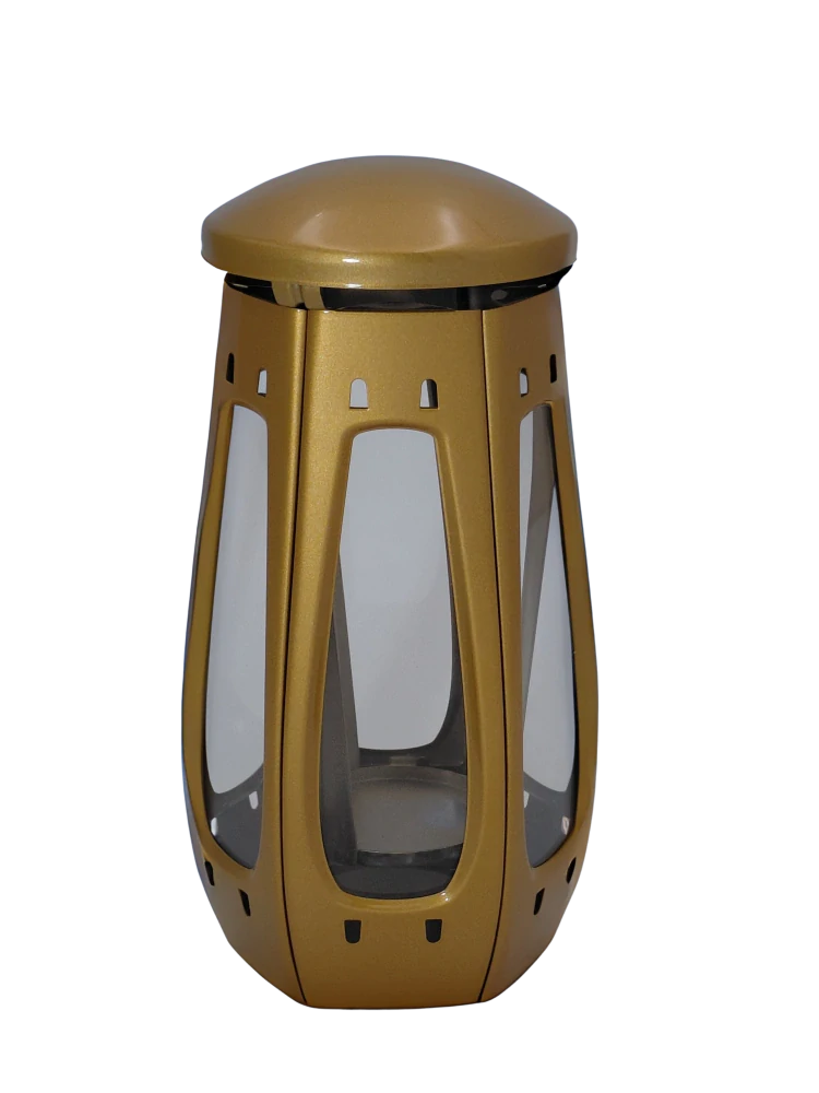 Náhrobný lampáš L6 – bronz, šesťhranný